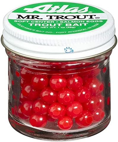 Atlas-Mike's Fishing Bait Mr. Trout Salmon Eggs Red 1oz