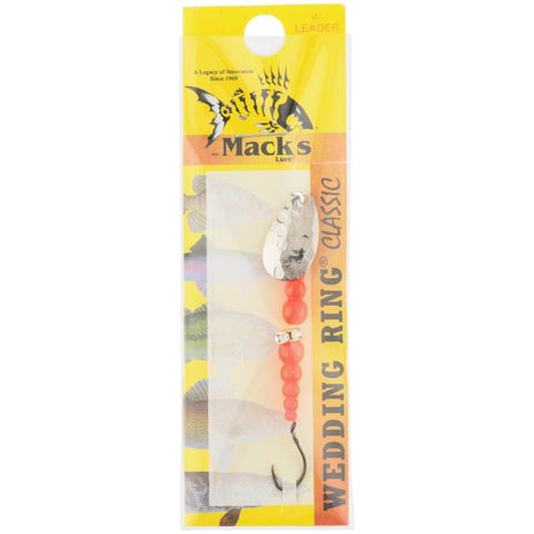 Mack's Lure Classic Wedding Ring Fishing Spinnerbait, Flo Orange, Size 6 Hook, Spinnerbaits
