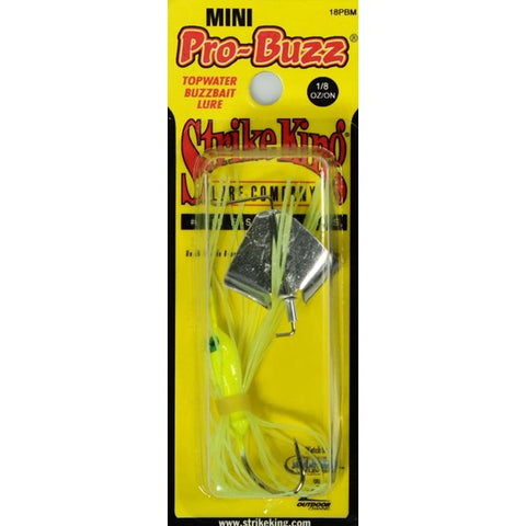 Strike King Mini Pro Buzz 1/8oz Buzzbait Lure Chartreuse