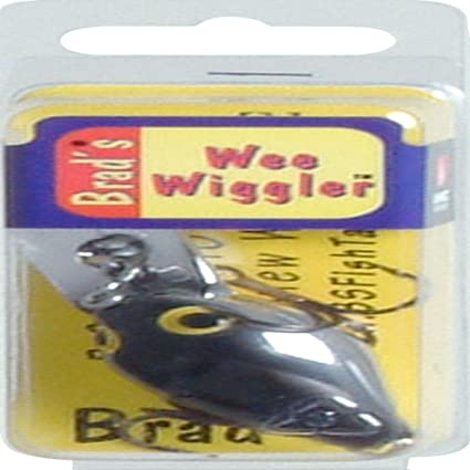Brad's Killer Fishing Gear Wee Wiggler Black and Metallic Silver Fishing