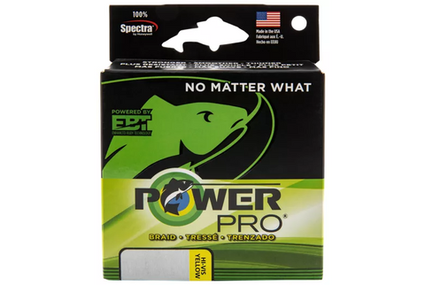 PowerPro Braided Spectra Fiber Micro Filament Line - 150 Yards - 30 lbs. - Hi-Vis Yellow