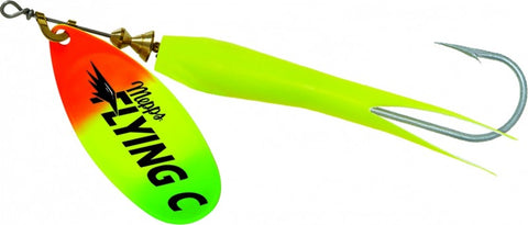 Mepps Flying C #5 7/8oz Hot Firetiger Blade/ Hot Chartreuse Sleeve FC78 HC-HFT