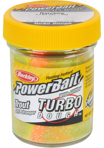 Berkley PowerBait Glitter Turbo Dough Bait Rainbow 1.75oz