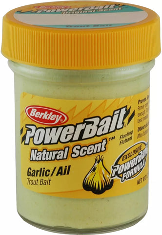 Berkley PowerBait Natural Scent Trout Dough Bait Garlic 1.75oz