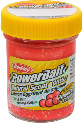 Berkley PowerBait Natural Scent Glitter Trout Dough Bait Salmon Egg 1.75oz