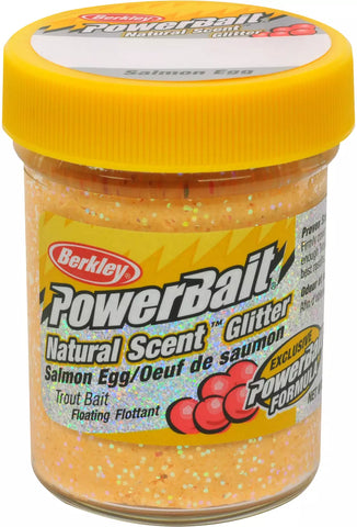 Berkley PowerBait Natural Scent Glitter Trout Dough Bait Salmon Peach 1.75oz