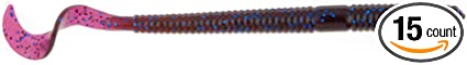 Berkley PowerBait Power Worms, 4in | 10cm, Soft Bait Blue Fleck 15ct