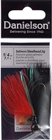Danielson Salmon Steelhead jig 1/4oz Black/Red