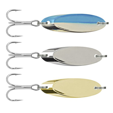 South Bend Kast-A-Way Universal Trophy Spoon Fishing Lure, Assorted Colors, 1/8 oz., 3-pack, Spoon