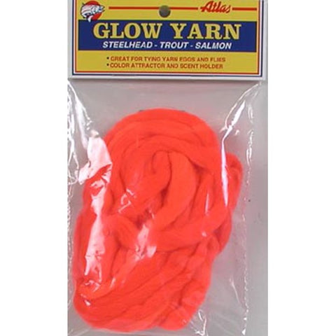 Atlas-Mike's Glow Yarn, Fire Orange UV Enhanced
