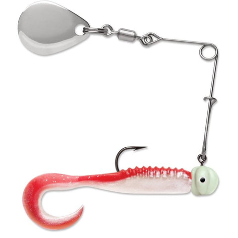VMC Curl Tail Spinnerbait 1/8oz Red Pearl Glow