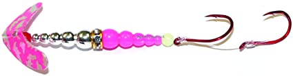 Mack's Lure 22200 Double Whammy Pink Silver, #6