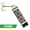 Jake's Spin-A-Lure Silver with Red Dots 1/6oz