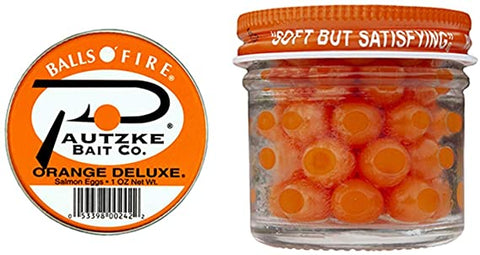 Pautzke Balls O' Fire Salmon Eggs Bait Orange Deluxe 1oz
