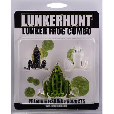 Lunkerhunt Topwater Frog Combo Assortment - 3 Pieces,Soft Baits,Fishin