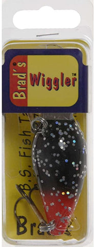 Brad's Killer Fishing Gear Wiggler Black/silver/Red