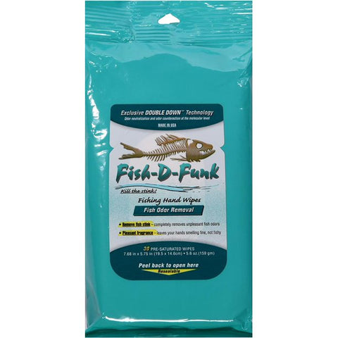 Fish-D-Funk Odor Removal Wipes, Pouch 30ct